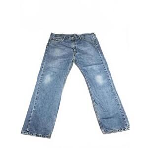 Levi 505 Classic Straight Leg Men's 42x30 Denim Blue Jeans (flaw)